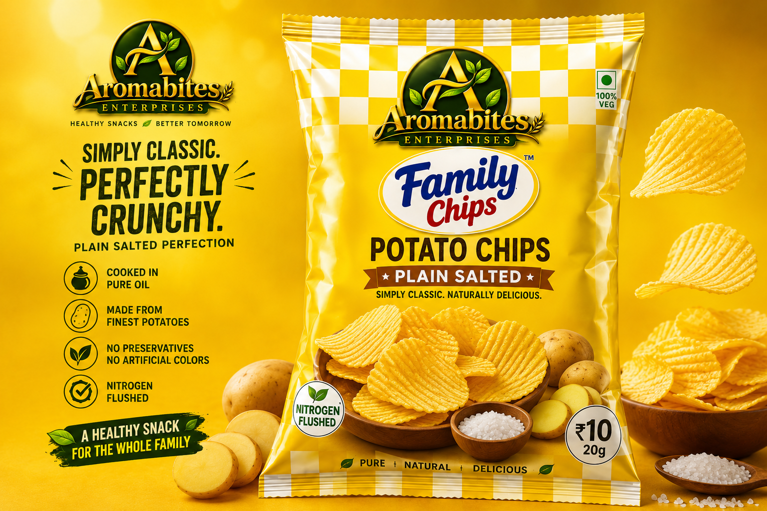 Plain Salted Potato Chips promotional artwork