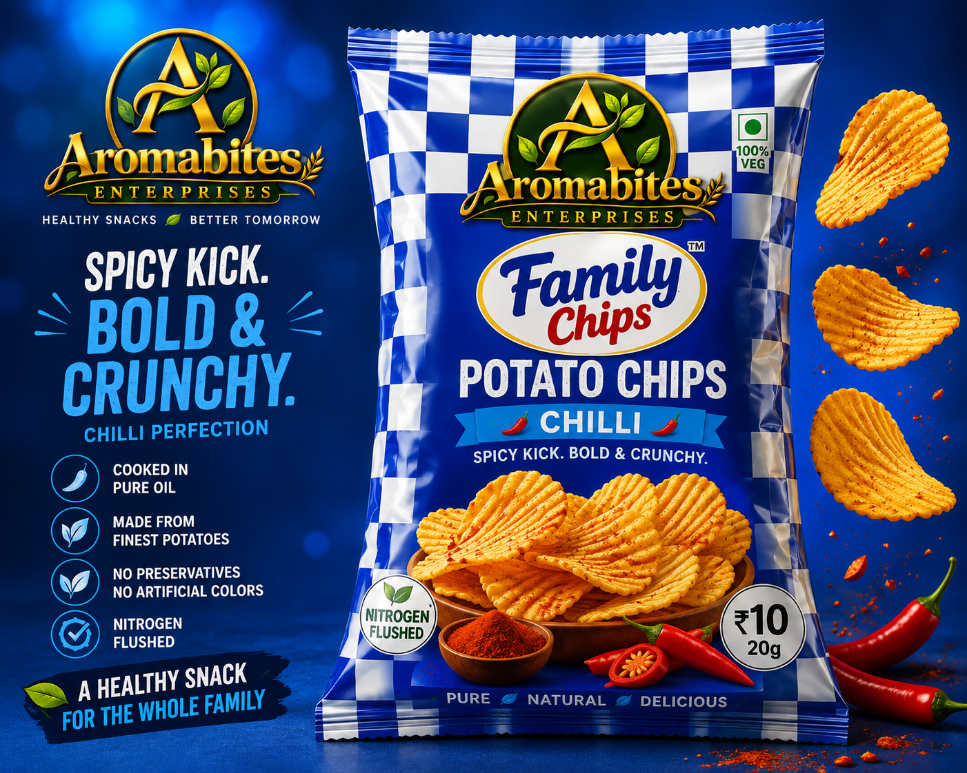 Chilli Potato Chips promotional artwork
